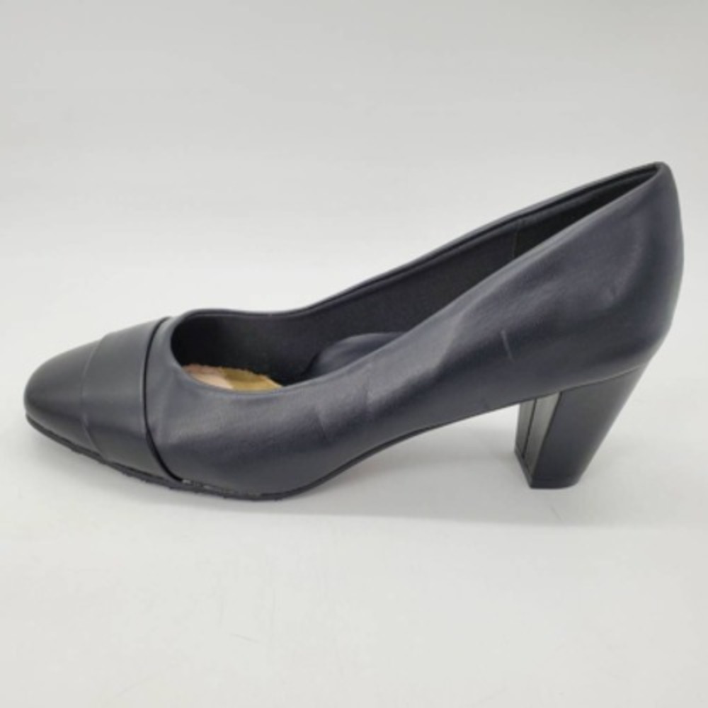 Soft Style Shoes Womens Mabry Classic Pump Block Heels Shoes Black 9